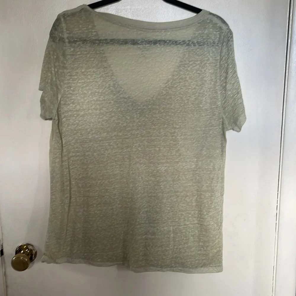 Urban Outfitters tee. Very thin. Pre-washed look. Yellow-green. Large. Nice. - Picture 2 of 7
